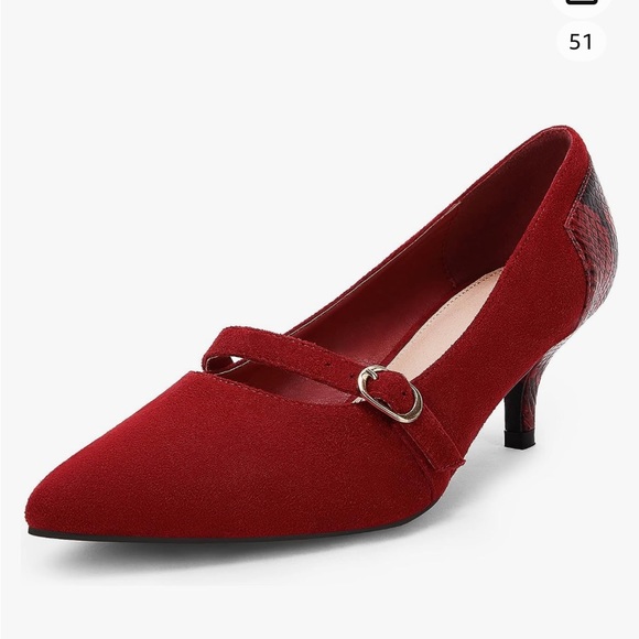 Rilista | Shoes | Red Kitten Heel Pumps | Poshmark